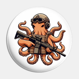 Tactical Octopus Adventure Tee: Where Intelligence Meets Style Pin