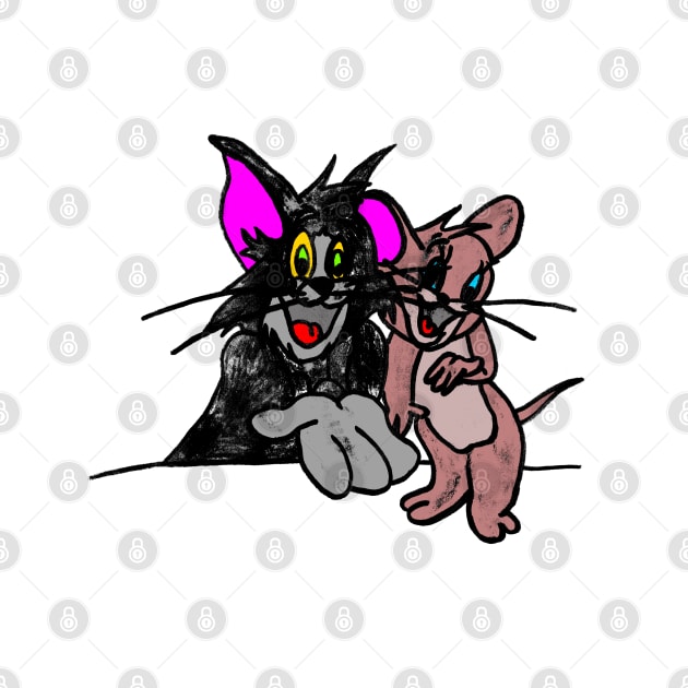 Tom and Jerry Cartoon by Maries Papier Bleu