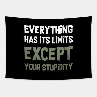 Everything has its limits, except your stupidity Tapestry