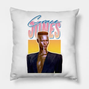 Grace Jones  80s Aesthetic Design Pillow