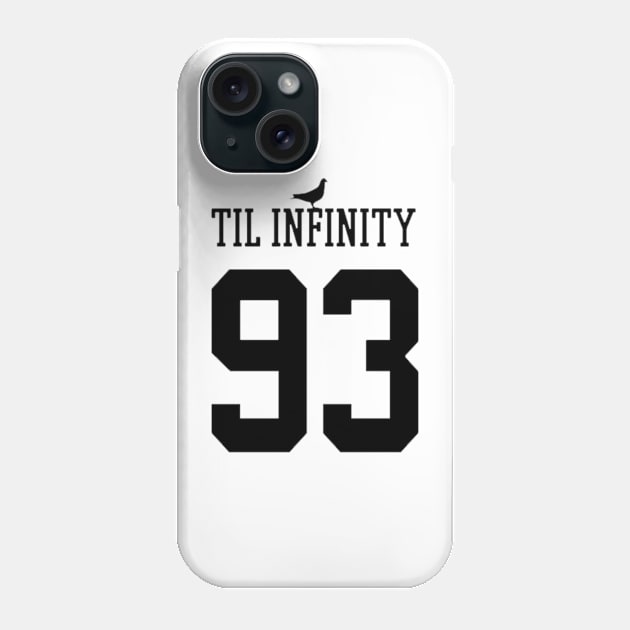 93 til infinity Sports Jersey Number Phone Case by StrictlyDesigns