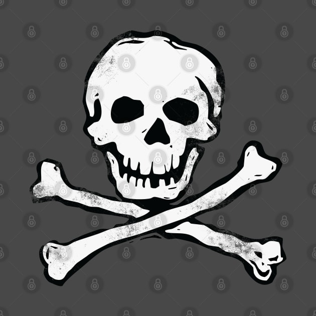 Pirate Skull and Crossbones -Distressed by callingtomorrow