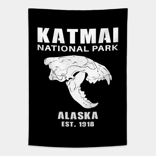 Katmai National Park Tapestry by NicGrayTees