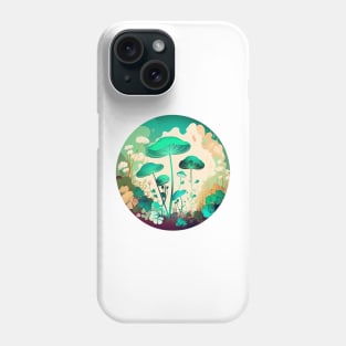 Groovy Cottagecore Mushrooms in the Forest Phone Case