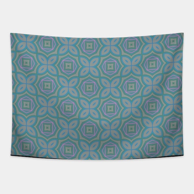 Geometric pattern matte bright colors Tapestry by Uniquepixx