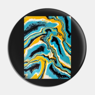 Blue gold and black swirls Pin