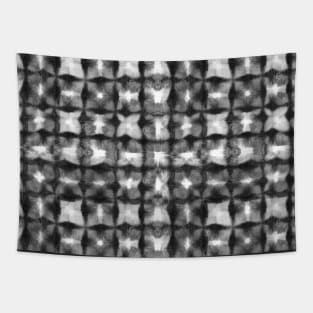 Black, gray and white squares Tapestry