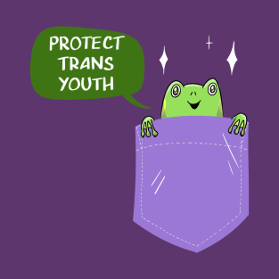 Pocket Frog says Protect Trans Youth T-Shirt