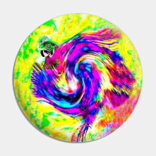 Proud Rooster Abstract Pin