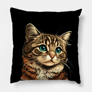 Funny Cat Vintage PewPewPew - Love Cats Pillow