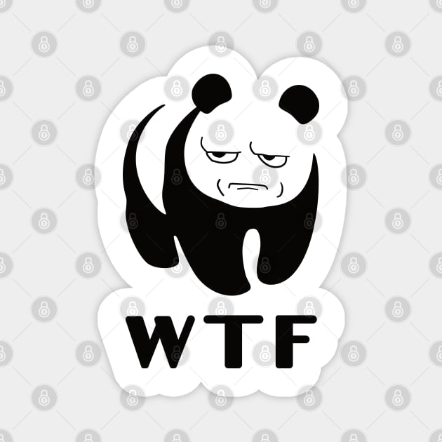 Hangry Panda - WTF Where's The Food (or Forest) Magnet by narmidude