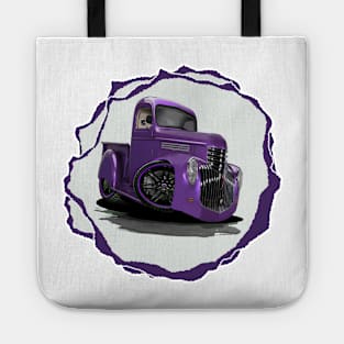 "Purple Haze" 1941 Chevy Pickup Truck Cartoon Style Tote