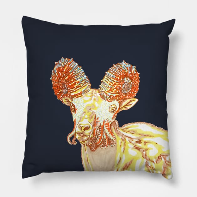 Ammonite Sheep Pillow by RaLiz