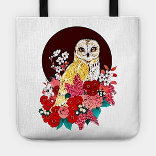 Owl Floral Eclipse Tote