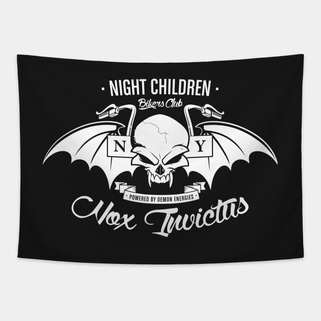 Shadowhunters - Nox Invictus Bikers Club Tapestry by BadCatDesigns