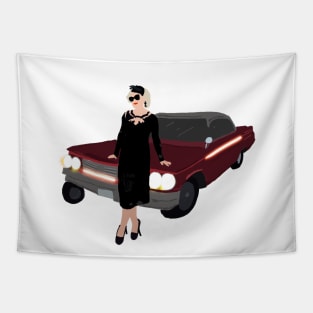 Tiffany Valentine and car Tapestry