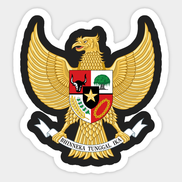 National Emblem Of Indonesia Garuda Pancasila Indonesia Sticker Teepublic