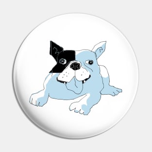 French bulldog (blue) Pin