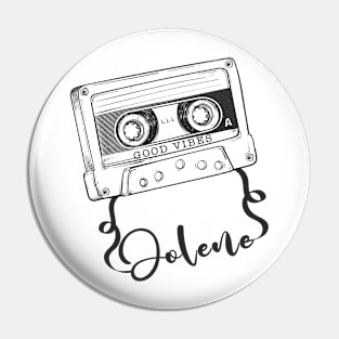 Good Vibes Jolene // Retro Ribbon Cassette Pin