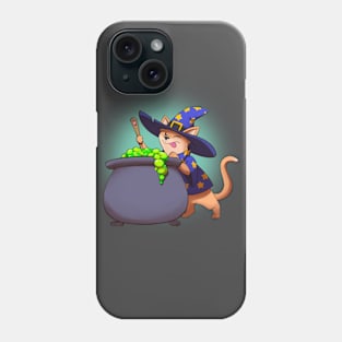 Cat cauldron Halloween Phone Case