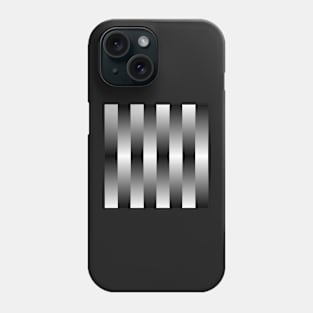 Gradient Stripes (Black and White) Phone Case