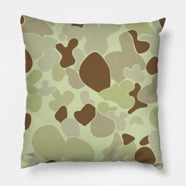 Australian Desert Camouflage Pillow by Toby Wilkinson