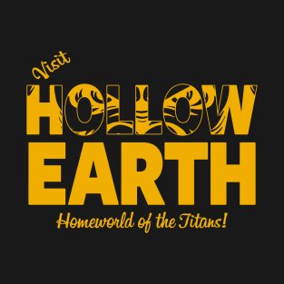 Visit Hollow Earth Retro Vintage Giant Monster Movie Travel Poster T-Shirt