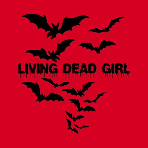 Living Dead Girl Gothic Vampire Twilight Grunge Punk Post Bats Wings by Prolifictees