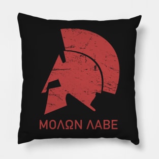 Spartan Helmet - Molon Labe Pillow