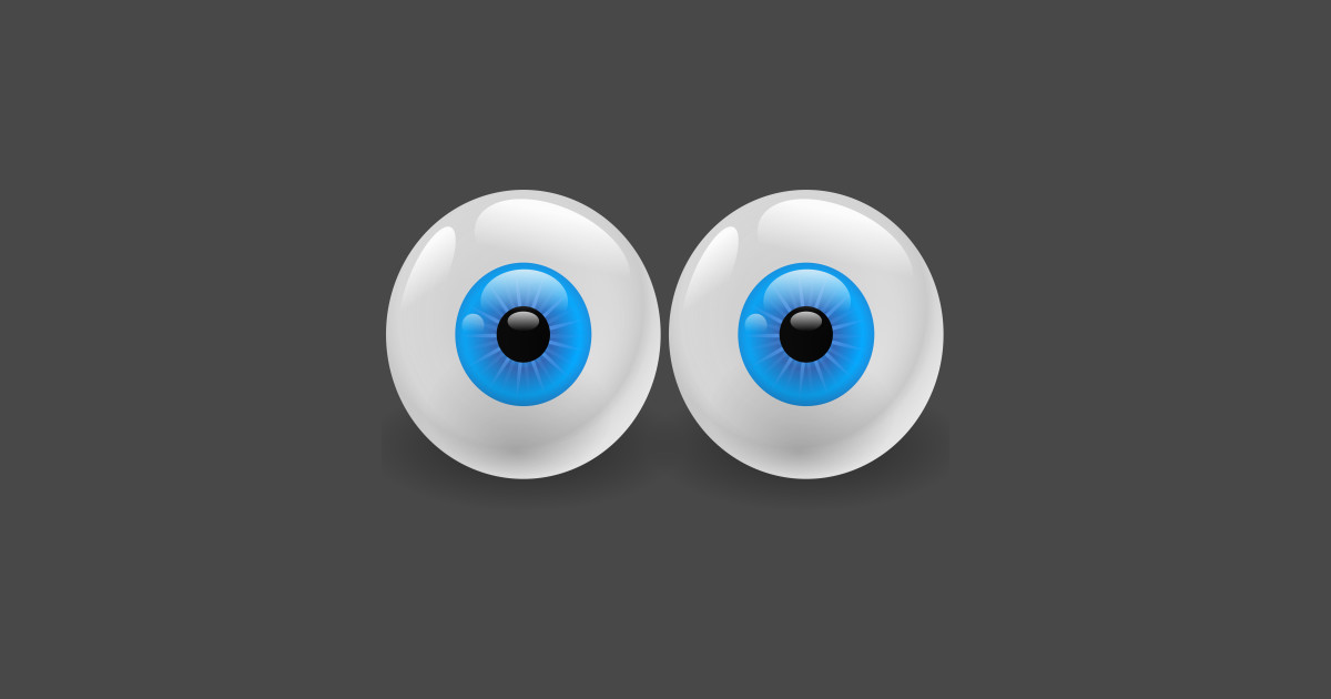 Two Eye looking at you Eyes Sticker TeePublic