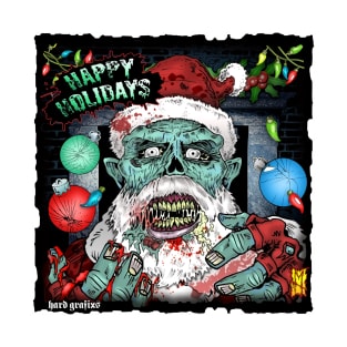 Santa Zombie wants Brains by Grafixs© / Miguel Heredia T-Shirt