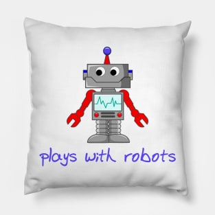 Plays with Robots Pillow