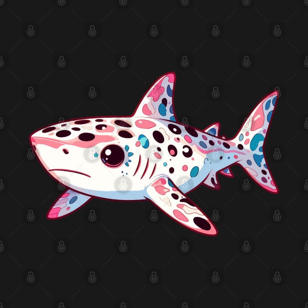 Kawaii Pink Leopard Shark by TomFrontierArt