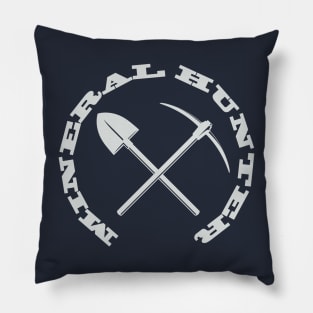 Mineral Hunter - White Logo Pillow