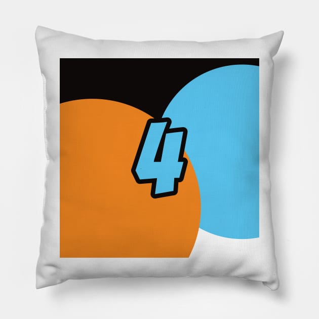 Lando Norris Coloured Circles - Driver Number Pillow by GreazyL