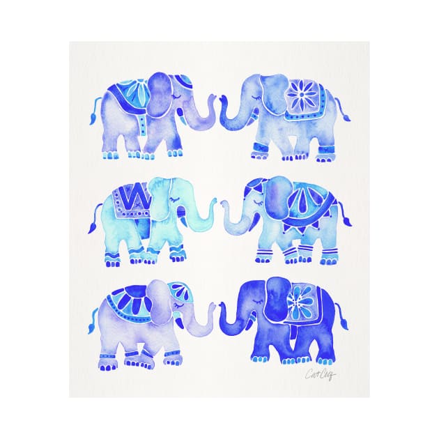 blue elephants by CatCoq