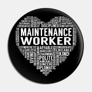 Maintenance Worker Heart Pin