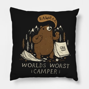 worlds worst camper Pillow