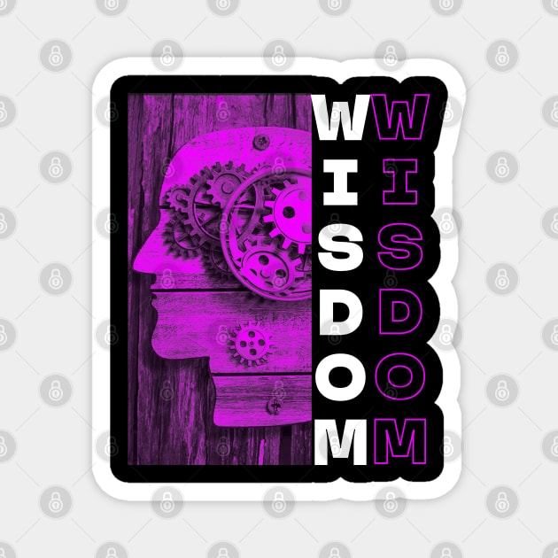 PURPLE WISDOM Magnet by MiaMagic