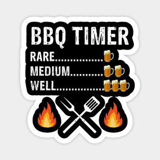 Funny Drinking Beer Team BBQ Timer Barbecue Drinking Grilling Magnet