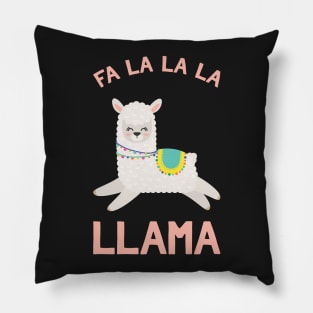 Fa La La Llama - Funny Christmas Ugly Sweater Llama Pillow