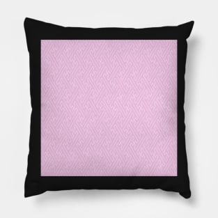 Traditional Japanese Sayagata Geometric Pattern in Pastel Pink/Purple Pillow