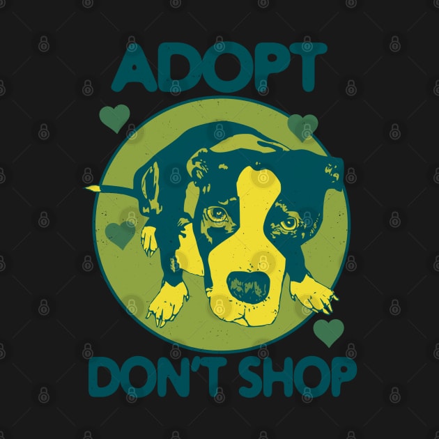 Adopt Don't Shop - Dog Lover (green print) by blueversion