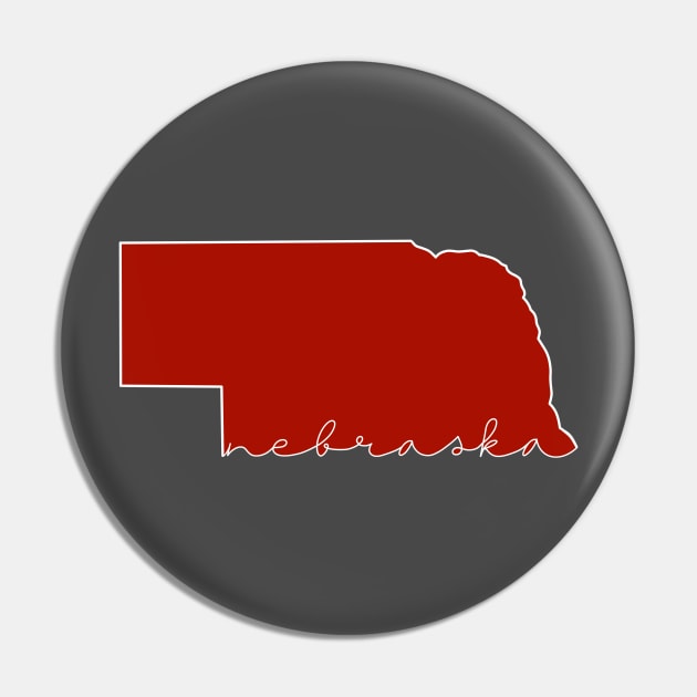 Nebraska - Minimalist Pin by A + J Creative Co