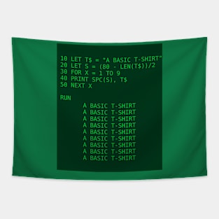 A BASIC T-Shirt - Green BG Tapestry