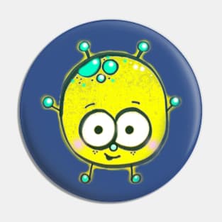 Cute Little Yellow Alien Pin