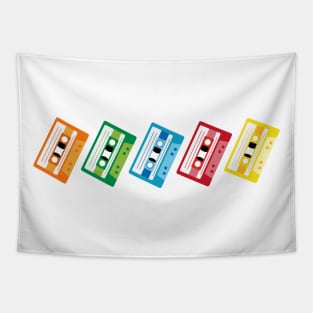 Colorful cassette collection Tapestry