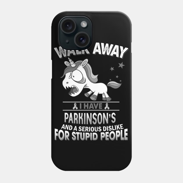 funny Parkinson's grumpy unicorn warrior Phone Case by TeesCircle