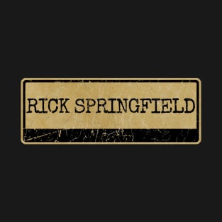 Aliska text black retro - RICK SPRINGFIELD T-Shirt