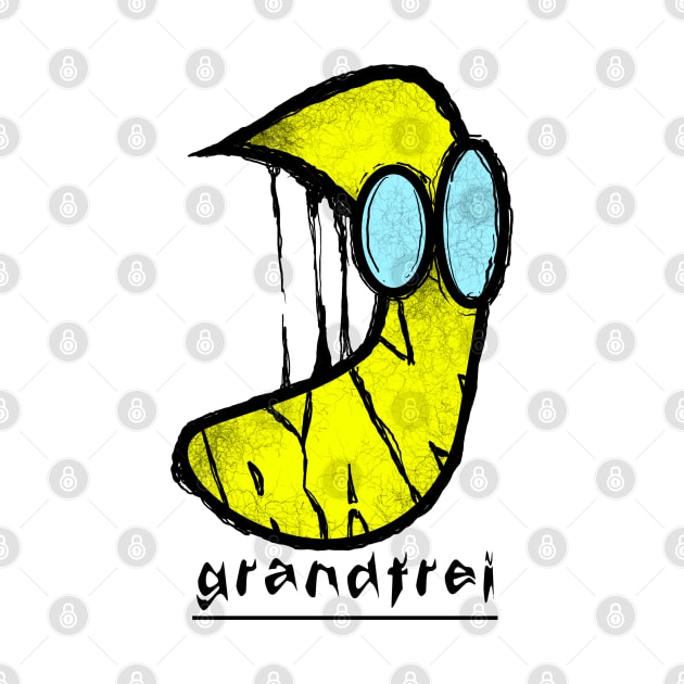 GRANDFREI Grafitti Banana with sunglases by GRANDFREI